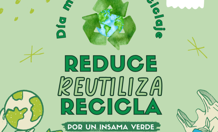 Post del día mundial del reciclaje ilustrado verde